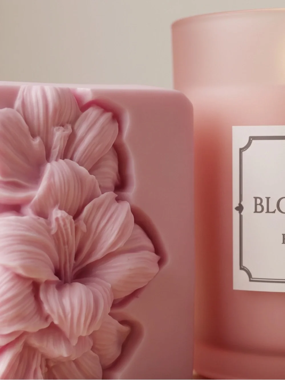 Blooming Bouquet Pink Floral Soy Candle • Soap • Lip balm In window Gift box set